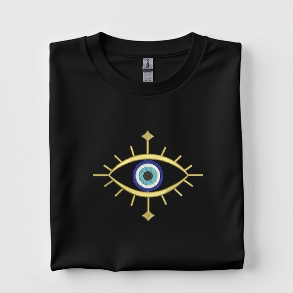 Evil Eye short sleeve T-shirt. Custom made S M L XL crew neck - Picture 10 of 17